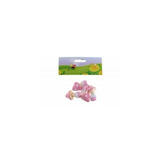 Gomba figura 4db-os rózsaszín  - mini