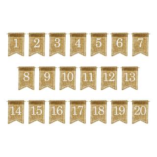 Juta asztalszámok 1-20 ig 7x10,5cm