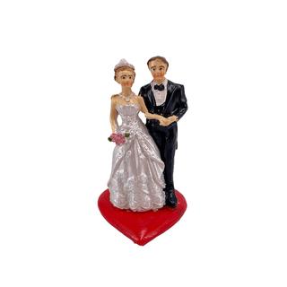 Kerámia esküvői pár 2dbszíves  6,4x3,4cm