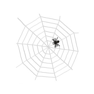 Kötél fehér pókháló fekete pókkal 150cm