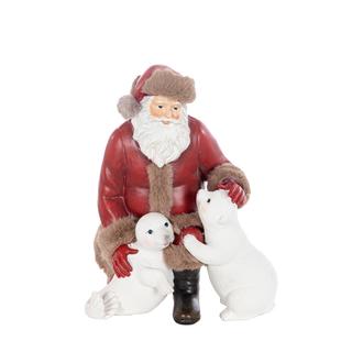 Mikulás figura állatokkal 20 cm