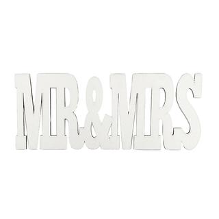 MR & MRS felirat fehér 3x10,5cm 2db/cs