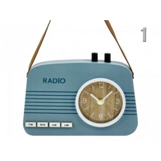 Óra rádió 22x16cm kék