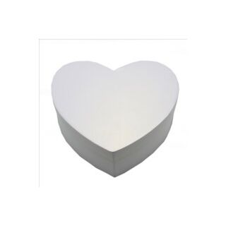 Papírdoboz szív Fehér 18x15,5x8cm