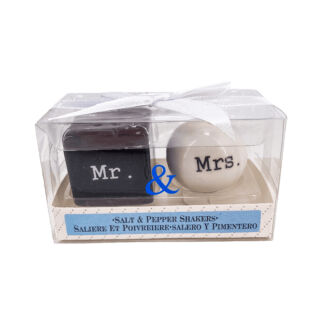 Só és bors szóró szett kerámia PVC dobozban 'MR&MRS'