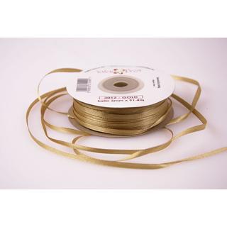Szatén szalag 3mm x 91.44m - Arany