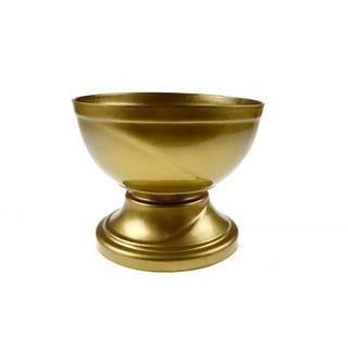 Tál plasztik 18cm talpas arany (kegyeleti)