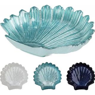 Tányér üveg kagyló forma 16cm 3 féle