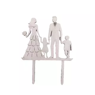 Tortadísz esküvő gyerekel 10x13cm