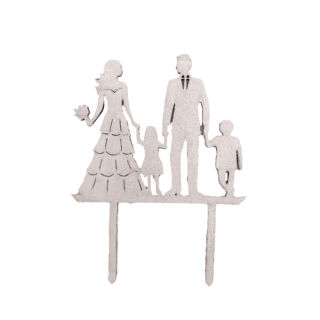 Tortadísz esküvő gyerekel 10x13cm