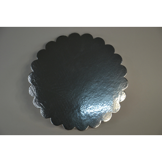 Tortapapír tálca fodros szélű 35cm 10db/cs ezüst színű