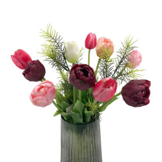 Virágzó tavasz tulipán csokor - Rózsaszín