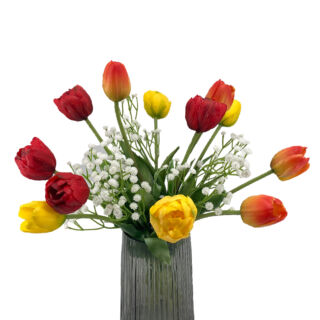 Virágzó tavasz tulipán csokor - Színes