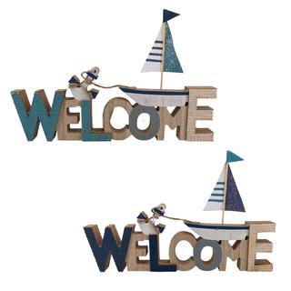 Welcome felirat tengeri 29x8cm 2 féle, választható