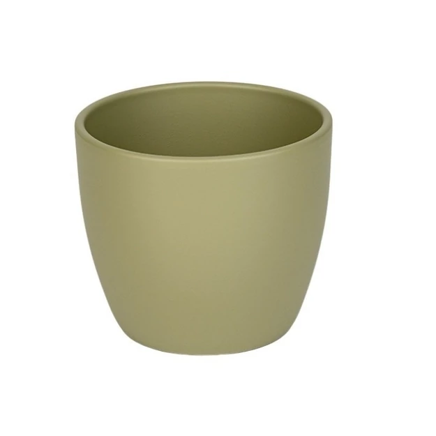 Base kerámia kaspó matt - kheki 13cm