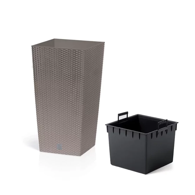 Virágcserép 200 mm Mokka Rato square Prosperplast