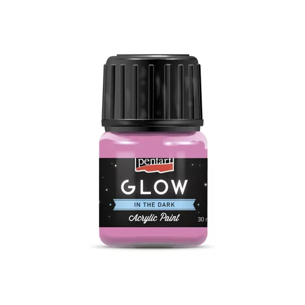 GLOW sötétben világító akrilfesték 30 ml pink