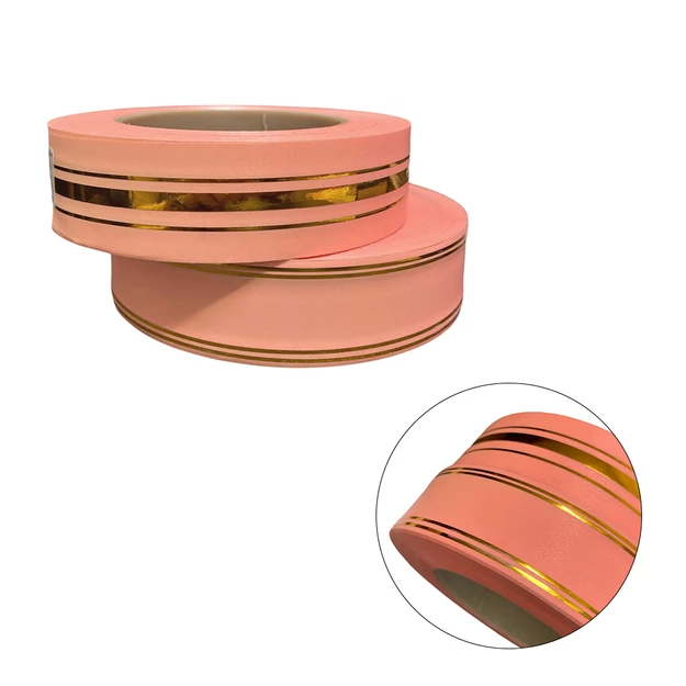 Dekor brill szalag barack arany csíkozással 2 féle/db 30mm/45,72m