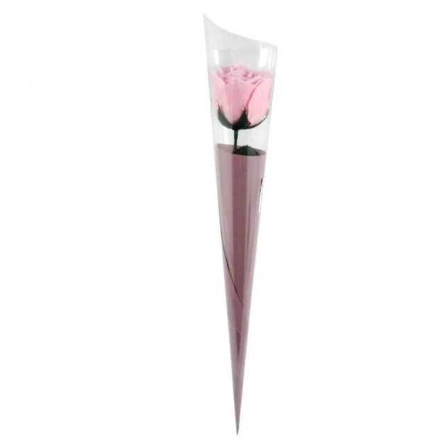 Szappanrózsa szál halvány rózsaszín 32cm/db