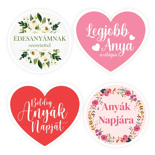 Anyák napi matrica 5cm 12db/lap , választható