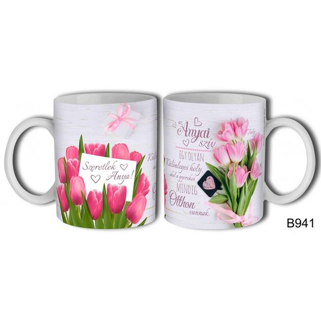 Bögre 3dl -Tulipános anyai szív