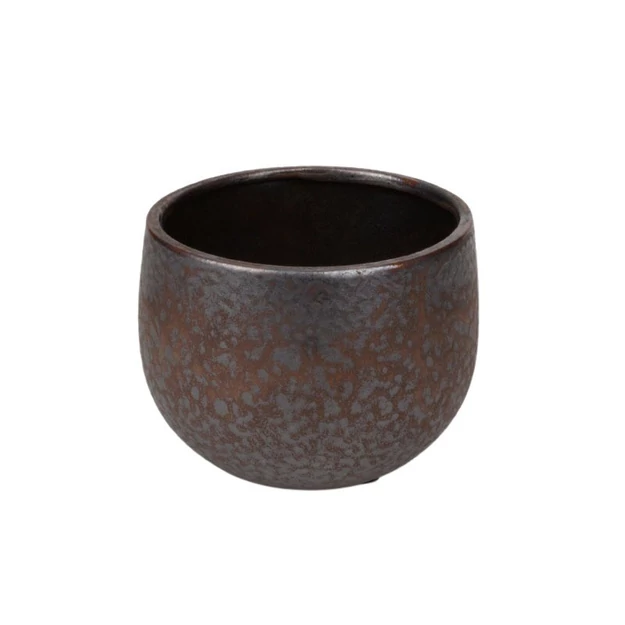Bronze kerámia kaspó 13x9,5cm