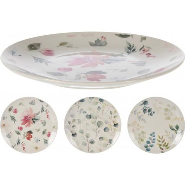 Desszertes tányér 20cm porcelán  3 féle minta