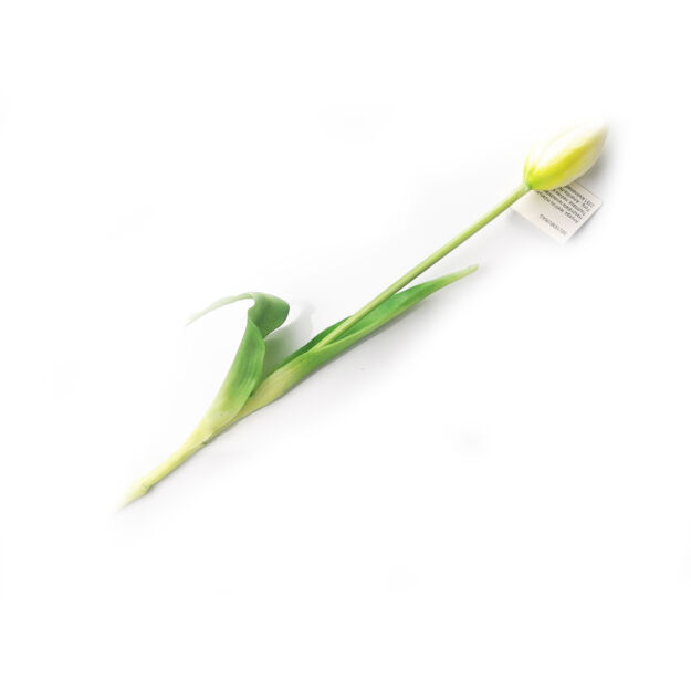 Élethű szálas "bimbós" gumi tulipán - Fehér