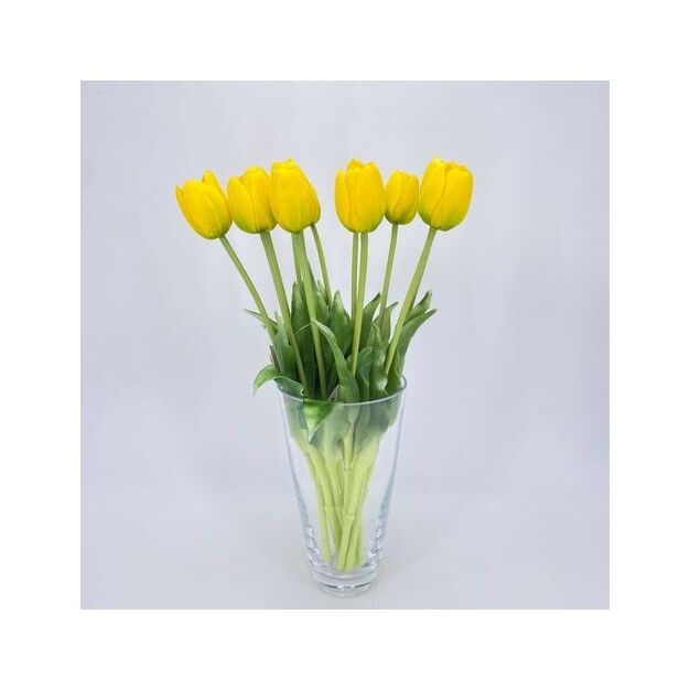 Élethű szálas gumi tulipán -   Sárga