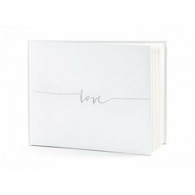 Esküvői vendégkönyv 24x18,5cm fehér 22 lapos