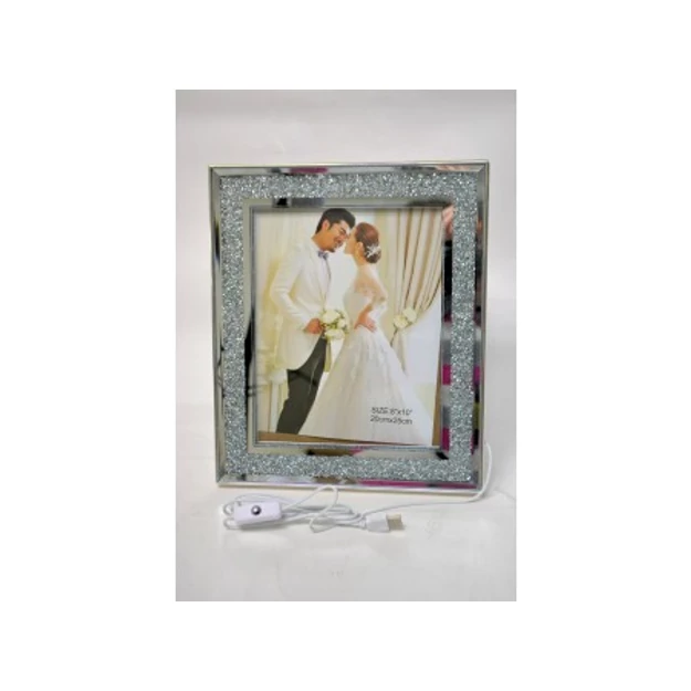 Fotókeret 27x32x2cm ledes USB csatlakozó