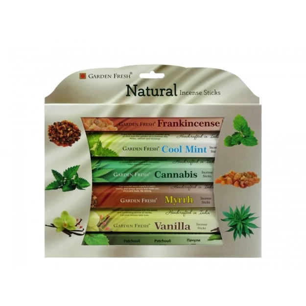 Füstölő szett hexa -Natural- 6x20 db pálcika - Garden Fresh