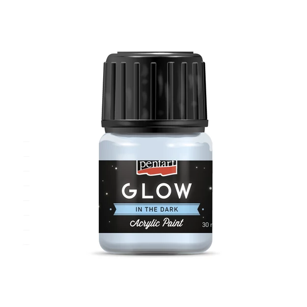 GLOW sötétben világító akrilfesték 30 ml kékesfehér