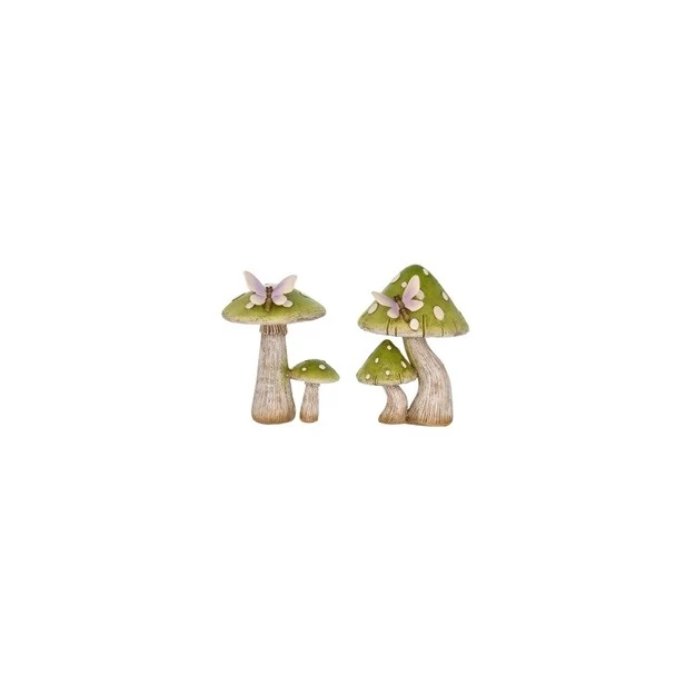 Gomba szitakötővel 10,5x10,5x16cm zöld  2 féle választható