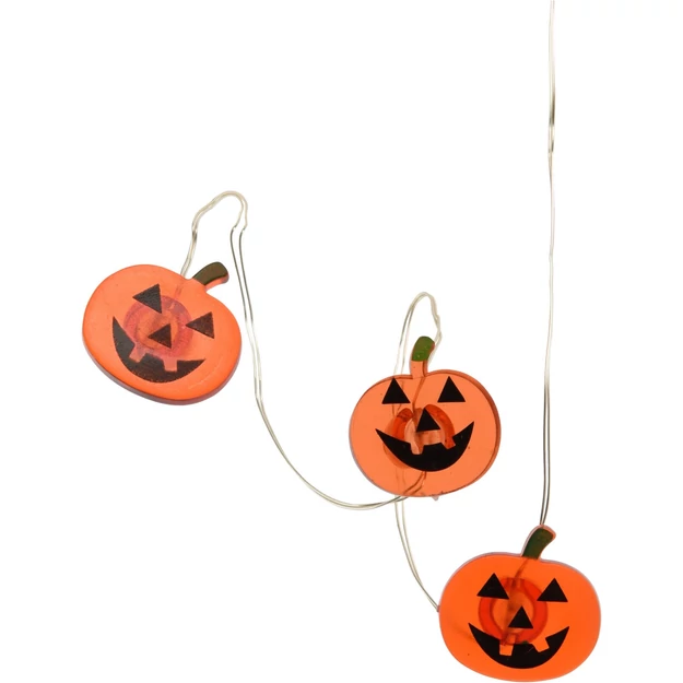 Halloween led fényfüzér 15 leddel tökös