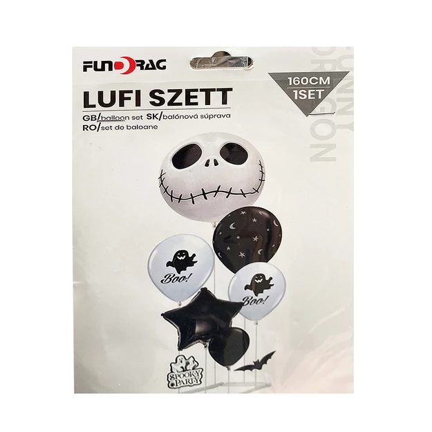 Halloween lufiszett koponyás 160cm