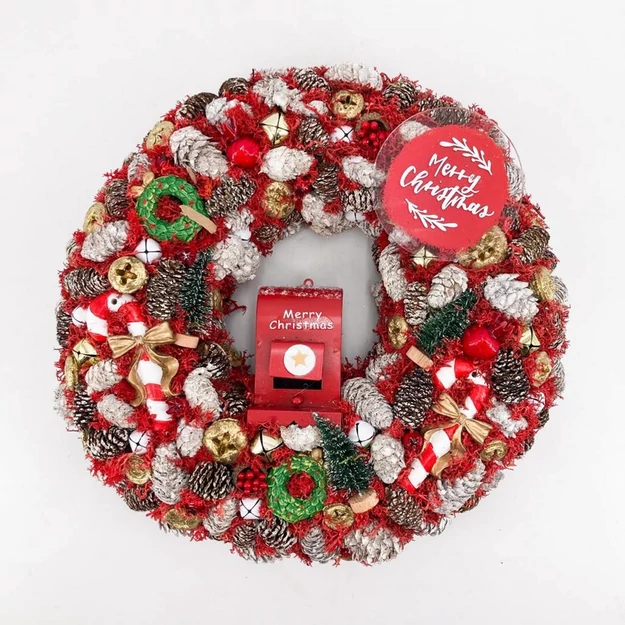 Karácsonyi - Merry christmas kopogtató 25cm
