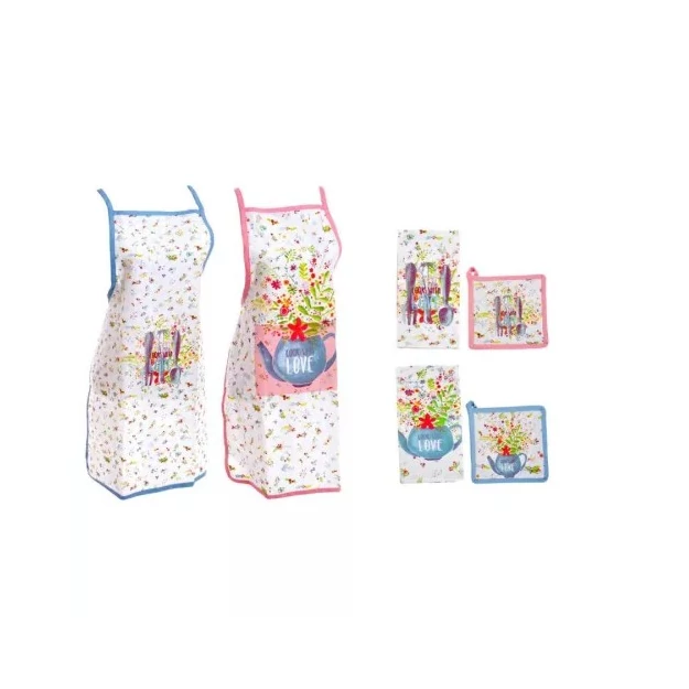 Kötény szett 4db-os pamut 60x80 cook with love