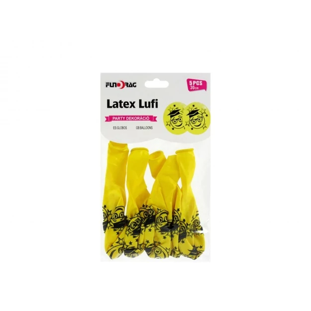 Latex lufi ballagás 30cm 5db