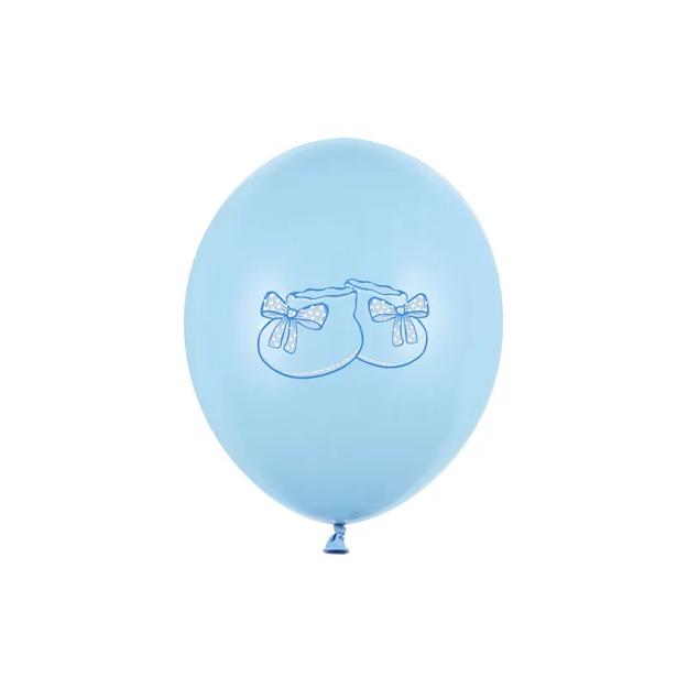 Latex lufi pasztel kék kis cipős 6db 30cm