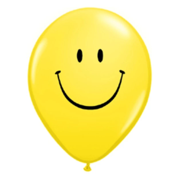 Lufi latex 5db 30 cm sárga smile