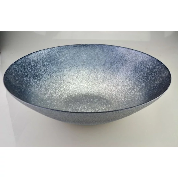 Mély tál,kerek kék-ezüst csillámos 33cm "SORENTO"