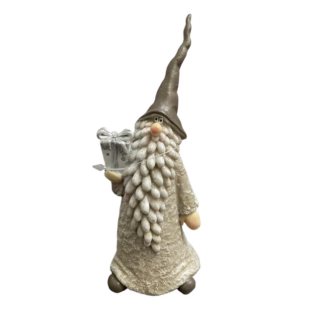 Mikulás figura 6x5x16cm szürke 2 féle