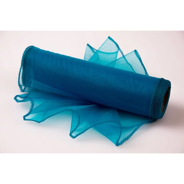 Organza 20cm x 8.2m - Sötét türkizkék