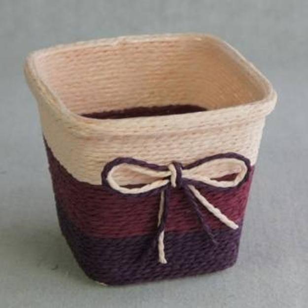 Papírkaspó kocka 3 CSíkos 11x11x10,5cm