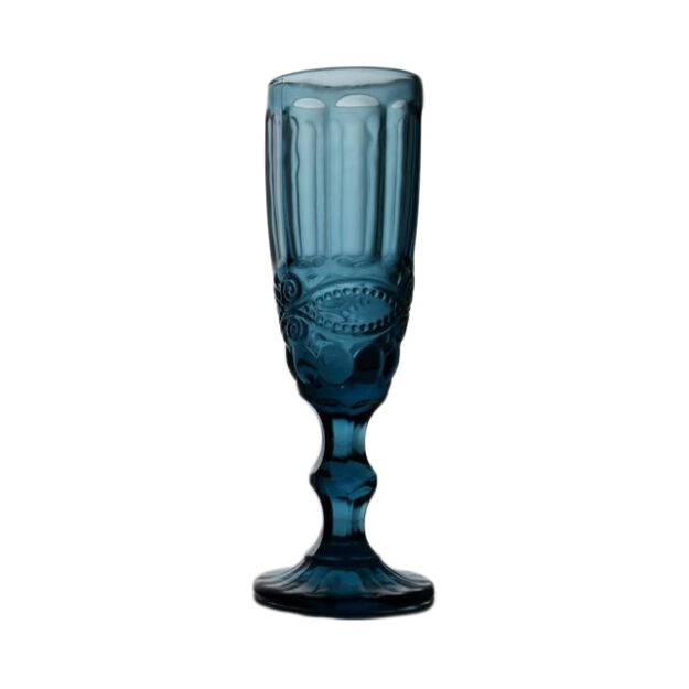Pezsgős pohár 170ml anyagában mintás kék