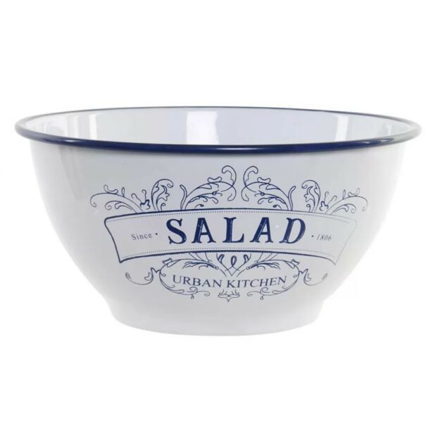 Salátástál fém 26,5x26,5x13,2cm kék