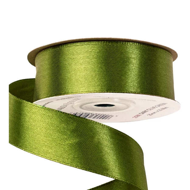 Szatén szalag 25mm x 22.86m - Olivazöld