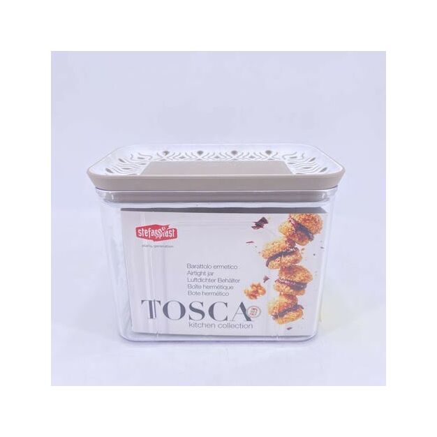 Tosca légmentes szögletes ételtároló doboz 1,2L krém