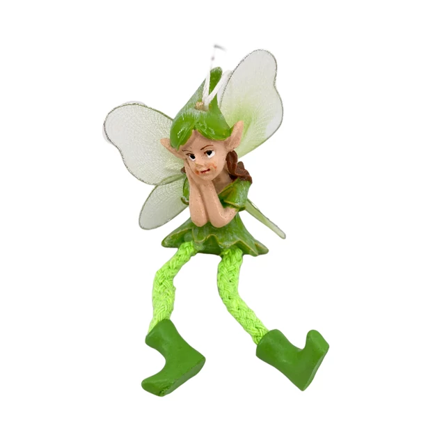 Tündér figura 6,2cm lógólábú  zöld